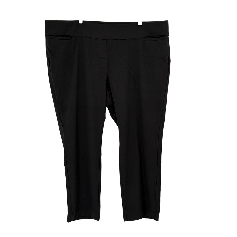 Lane Bryant‎ Trousers Black Pull On Stretch Cropped Plus Size 28